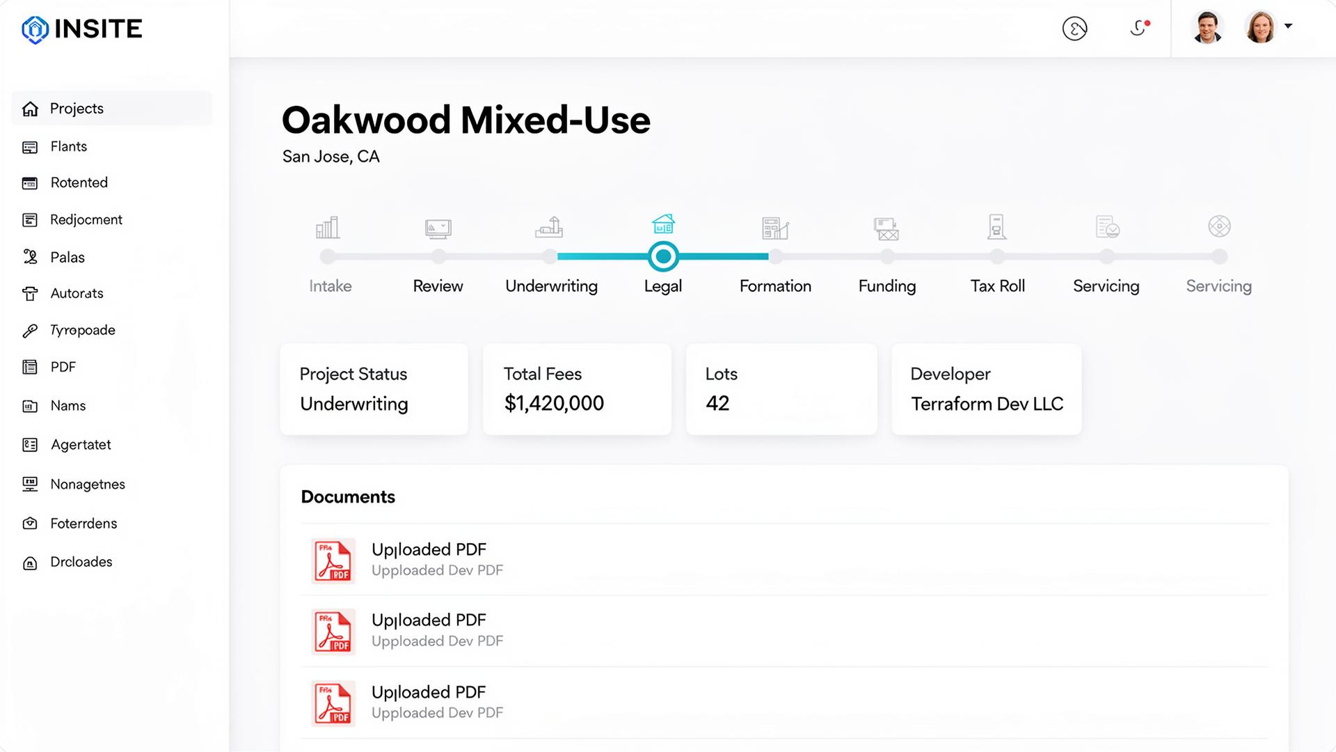 Developer Portal single project detail view